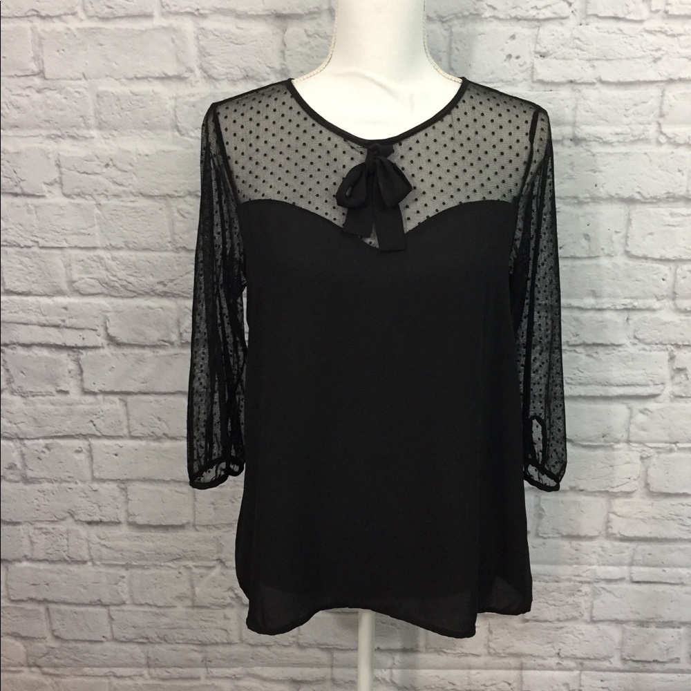 Black sheer blouse